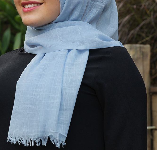 Hovedbilde Isblå Lin Hijab